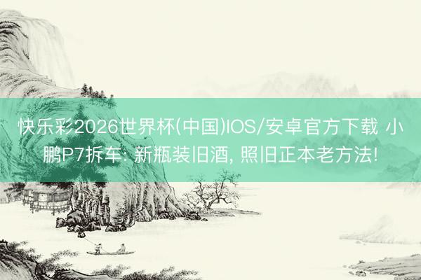 快乐彩2026世界杯(中国)IOS/安卓官方下载 小鹏P7拆车: 新瓶装旧酒， 照旧正本老方法!