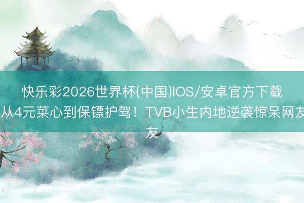 快乐彩2026世界杯(中国)IOS/安卓官方下载 从4元菜心到保镖护驾！TVB小生内地逆袭惊呆网友